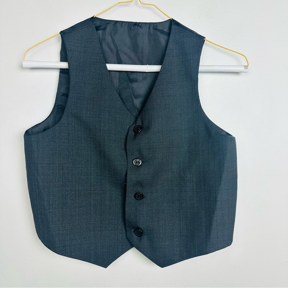 Nordstrom Charcoal Kids Suit Set Blazer Vest and Pants Size 7 - Picture 7 of 14